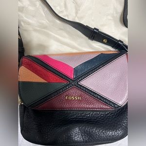 Fossil Color-block Crossbody RARE